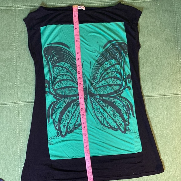 Forever 21 vintage Butterfly card tunic - Picture 6 of 6